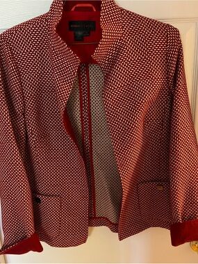 Nina McLemore Red Patterned Women's Blazer
